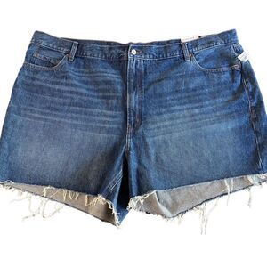 OLD Navy Raw hem shorts Size 28 High-rise slouchy Straight secret slim pockets